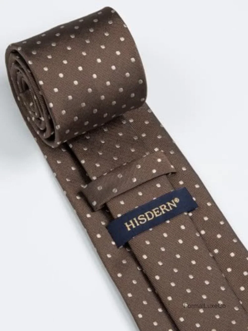 Polka Dot Tie & Pocket Square Set Men Silk Blend Woven Formal Necktie